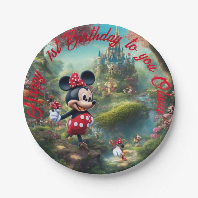 Prato De Papel Placas De Papel, Placa De Papel Redonda De 7" (Frente)