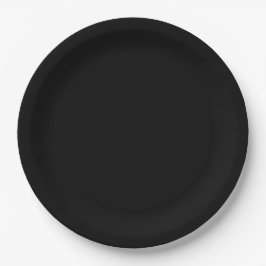 Prato De Papel Placas de papel preto e sólido