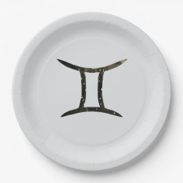 Prato De Papel Placas de papel redondas do Gemini Party 9"