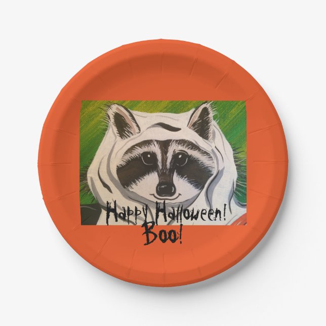 Prato De Papel Placas de papel "Rocky the Ghost" (Frente)