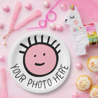 Prato De Papel Placas de papel RONDAS personalizadas de fotos/log