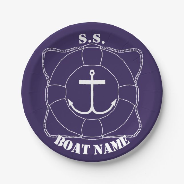 Prato De Papel Placas de papel salva-vidas/âncora (Lite Impressão (Frente)