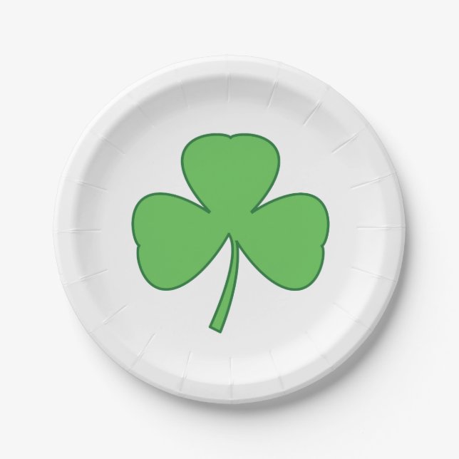 Prato De Papel Placas De Papel Shamrock (Frente)