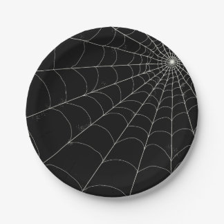 Prato De Papel Placas de papel - Spiderweb + Cores feitas sob
