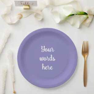 Prato De Papel Placas de papel violeta azul personalizadas