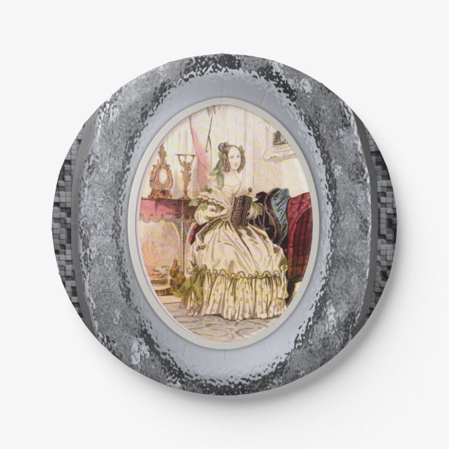 Prato De Papel Placas de papel vitorianas (Frente)