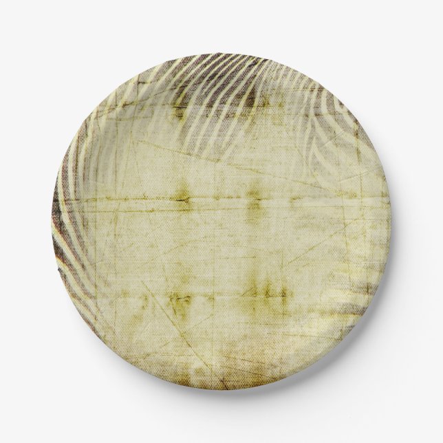 Prato De Papel Placas de papel zebra (Frente)