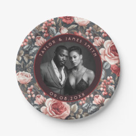 Prato De Papel Placas De Rosa De Casamento Exclusivas Para Memóri