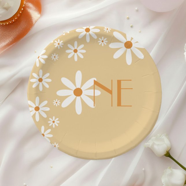 Prato De Papel Placas de Tema de primeiro aniversario de Daisy Gi (Criador carregado)