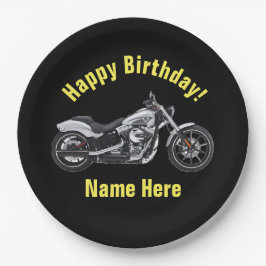 Prato De Papel Placas do aniversário da motocicleta