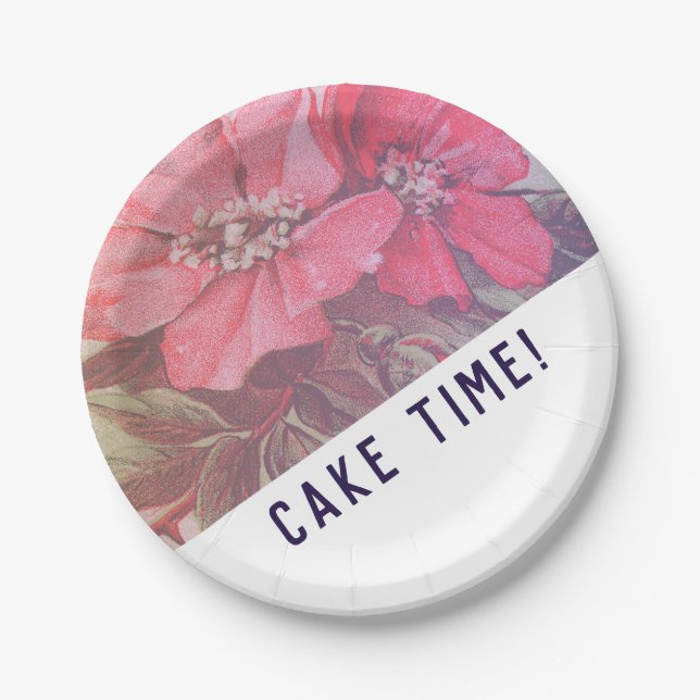 Prato De Papel Placas do deserto de Rosa moderno (Frente)