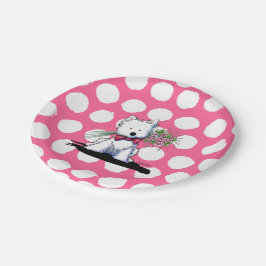 Prato De Papel Placas do Namorados KiniArt Westie Terrier