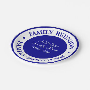 Prato De Papel Placas do partido da reunião de família
