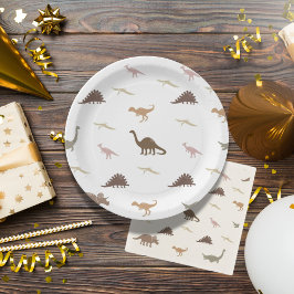 Prato De Papel Placas do Partido Dinossauro Moderno