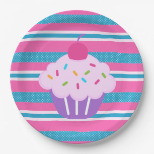 Prato De Papel Placas/faixas de papel com Cupcake