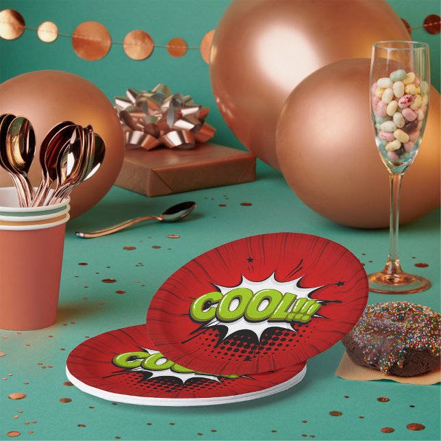 Prato De Papel Placas legal de texto para quadrinhos (Criador carregado)