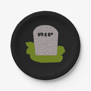 Prato De Papel Placas para Partido de Papel de Tombstone RIP