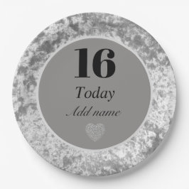 Prato De Papel Placas personalizadas de veludo do luxo 16.º