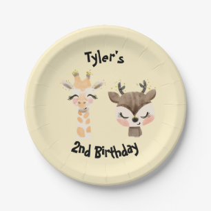 Prato De Papel Placas Personalizadas do Partido Safari