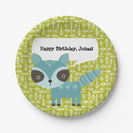 Prato De Papel Placas personalizadas do racco azul-claro