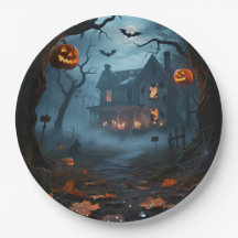 Placas redondas de Halloween de 9" personalizadas