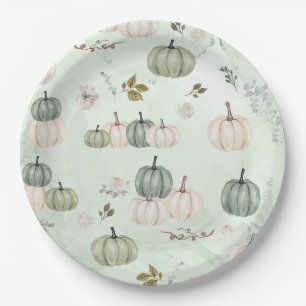 Prato De Papel Placas Russas de Papel de Pumpkin outono
