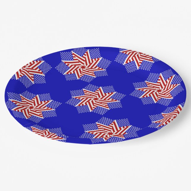 Prato De Papel PLACAS S8b-PAPER PARTITY EUA Flag-Teabag Folding (Inclinado)