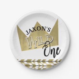 Prato De Papel Placas selvagens de um aniversário das placas de