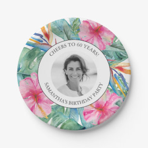 Prato De Papel Placas tropicais de 60 anos de Luau