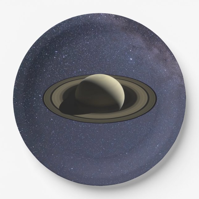 Prato De Papel Planeta Saturno (Frente)
