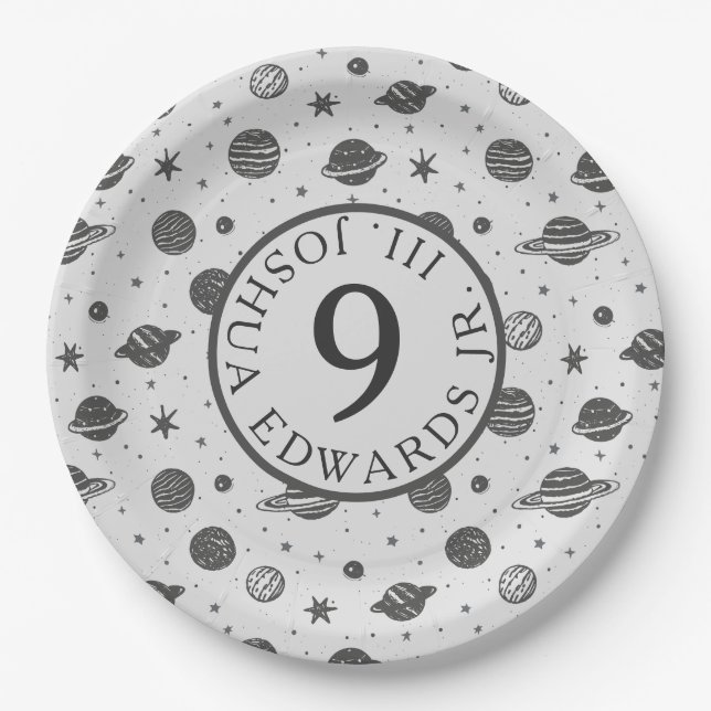 Prato De Papel Planetas (Frente)