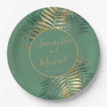 Plantas Tropicais Verdes Elegantes E Douradas Deix