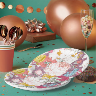 Prato De Papel plate with flowering