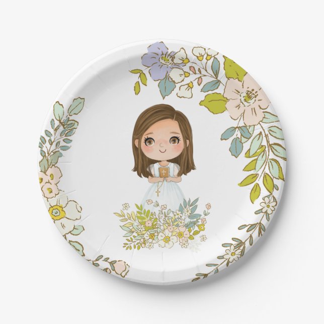 Prato De Papel Plato de papel Primera Comunión GEORGIA (Frente)