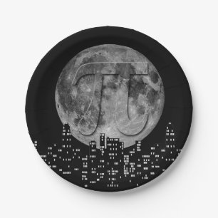 Prato De Papel Plena Lua Pi No Céu