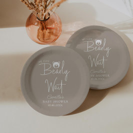 Prato De Papel Podemos Esperar Chá de fraldas Moderno e Minimalis