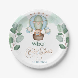 Prato De Papel podemos esperar chá de fraldas urso