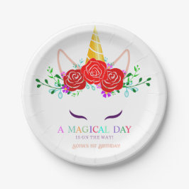 Prato De Papel Poeira de Unicórnio