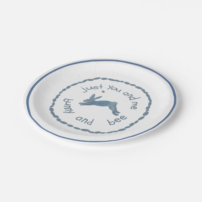 Prato De Papel Poem Bunny Bee Bunnies Bee Baby (Inclinado)