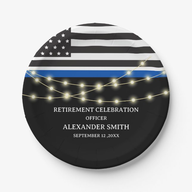 Prato De Papel Police Retirement Party (Frente)