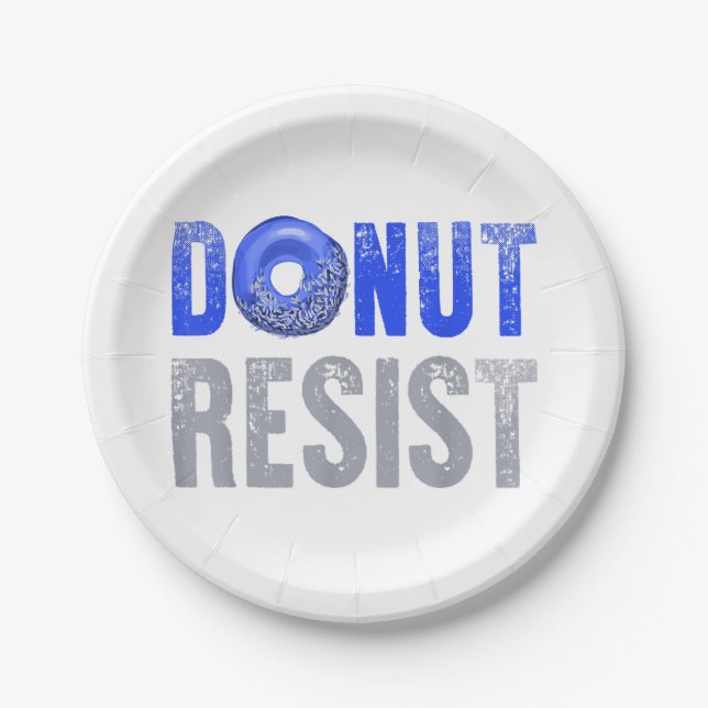 Prato De Papel Policial Shirt Thirt Blue Line Rosquinha Resist J (Frente)