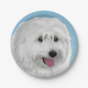 Prato De Papel Polonês Lowland Sheepdog Painting - Original Dog A