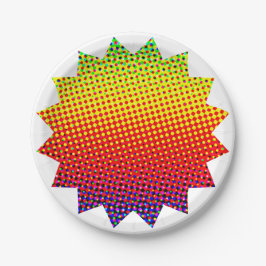 Prato De Papel Pontos Festivos Arco-Íris Diversão Legal Orgulho g