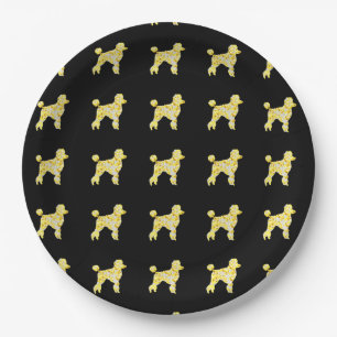 PRATO DE PAPEL POODLE BLING
