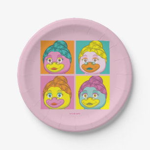 Prato De Papel Pop art da Senhora Birdy