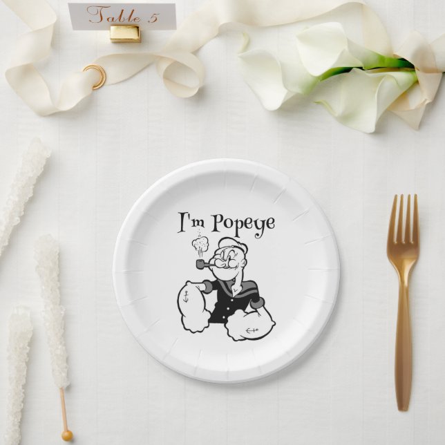 Prato de papel Popeye (Casamento)