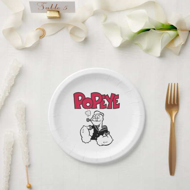 Prato de papel Popeye (Casamento)