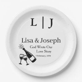 Prato De Papel Popping Champagne &Toasting Glasses Party Wedding 