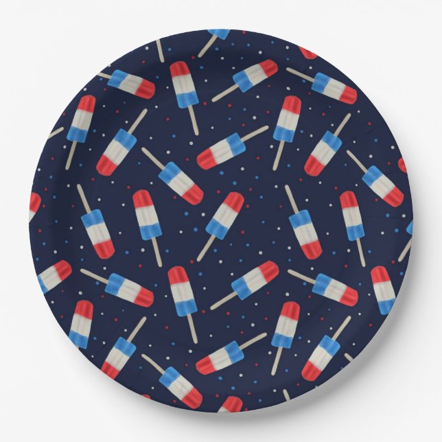 Prato De Papel Popsicles At Night (Frente)