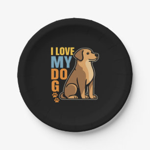 Prato De Papel Por que eu amo meu cachorro - Design Celebrati car